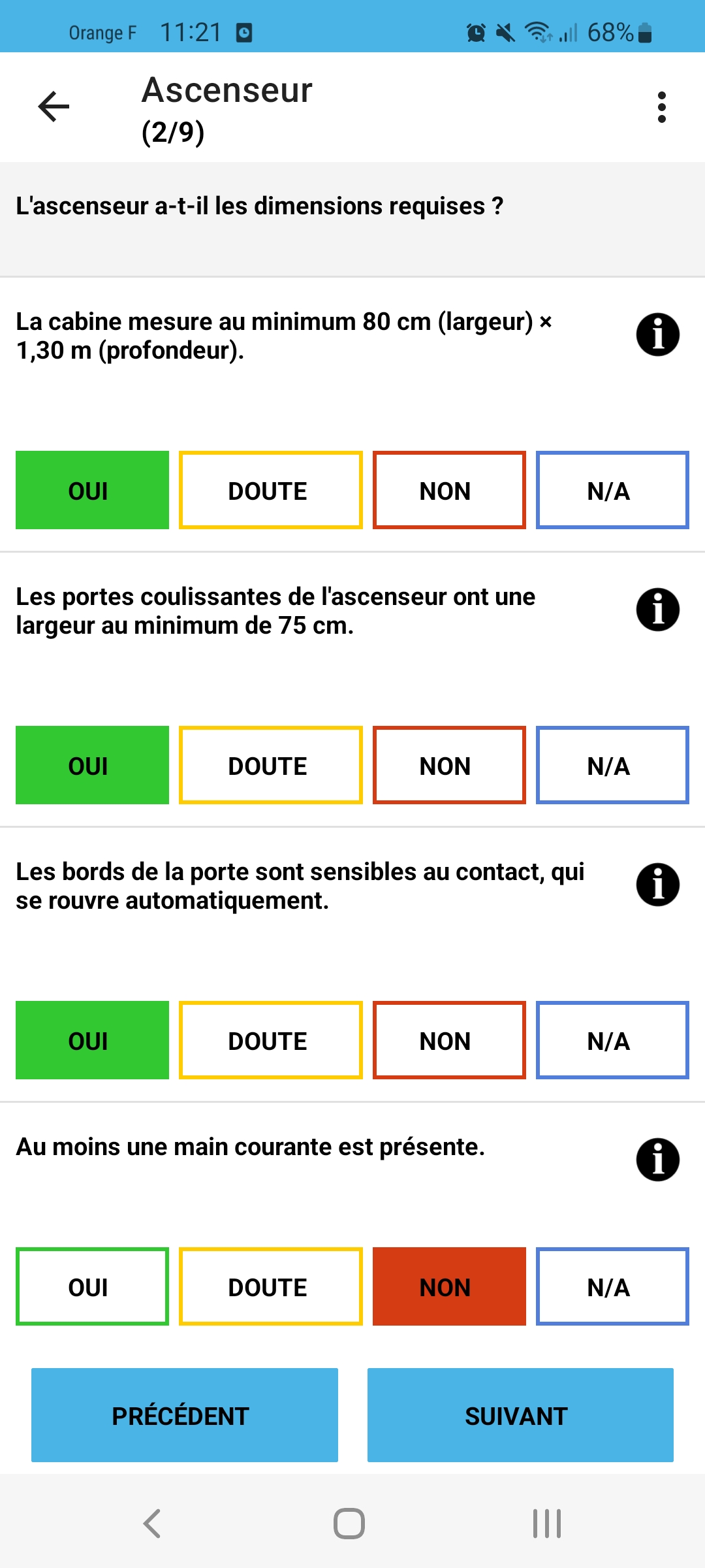 capture d'écran mobile formaulaire